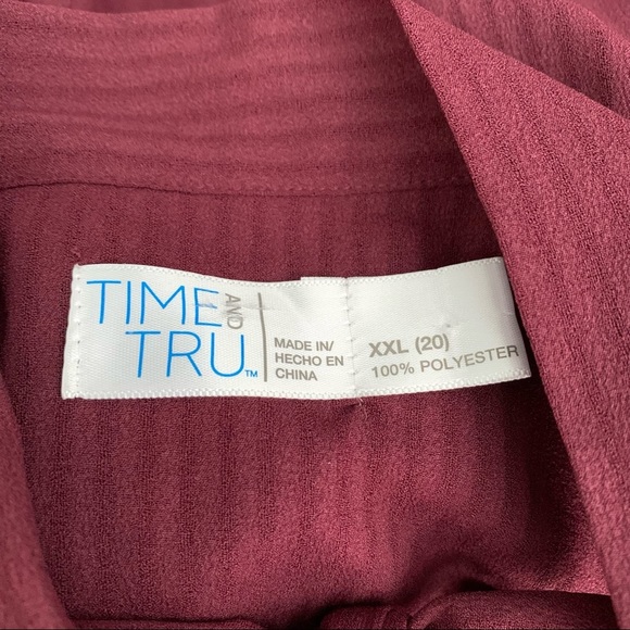 Time and Tru Tie Neck Blouse Size XXL - Picture 6 of 6
